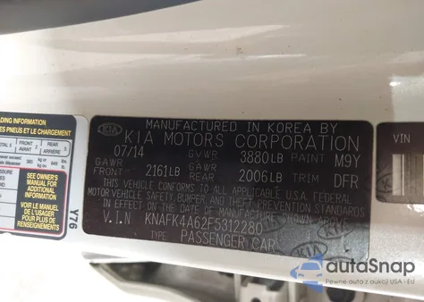 2015 Kia Forte Lx из США, поврежденный, VIN KNAFK4A62F5312280